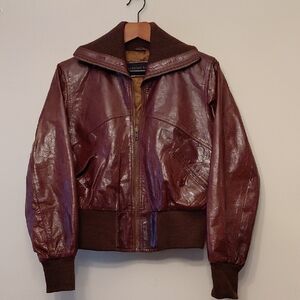 American Base New York Brown Leather Jacket